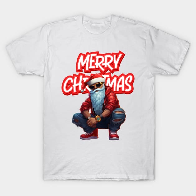 Coolin' Santa T-Shirt by MaxArtStudios